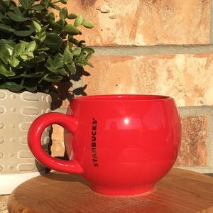 Starbucks Red Barrel Round Coffee Mug Cup 14 oz